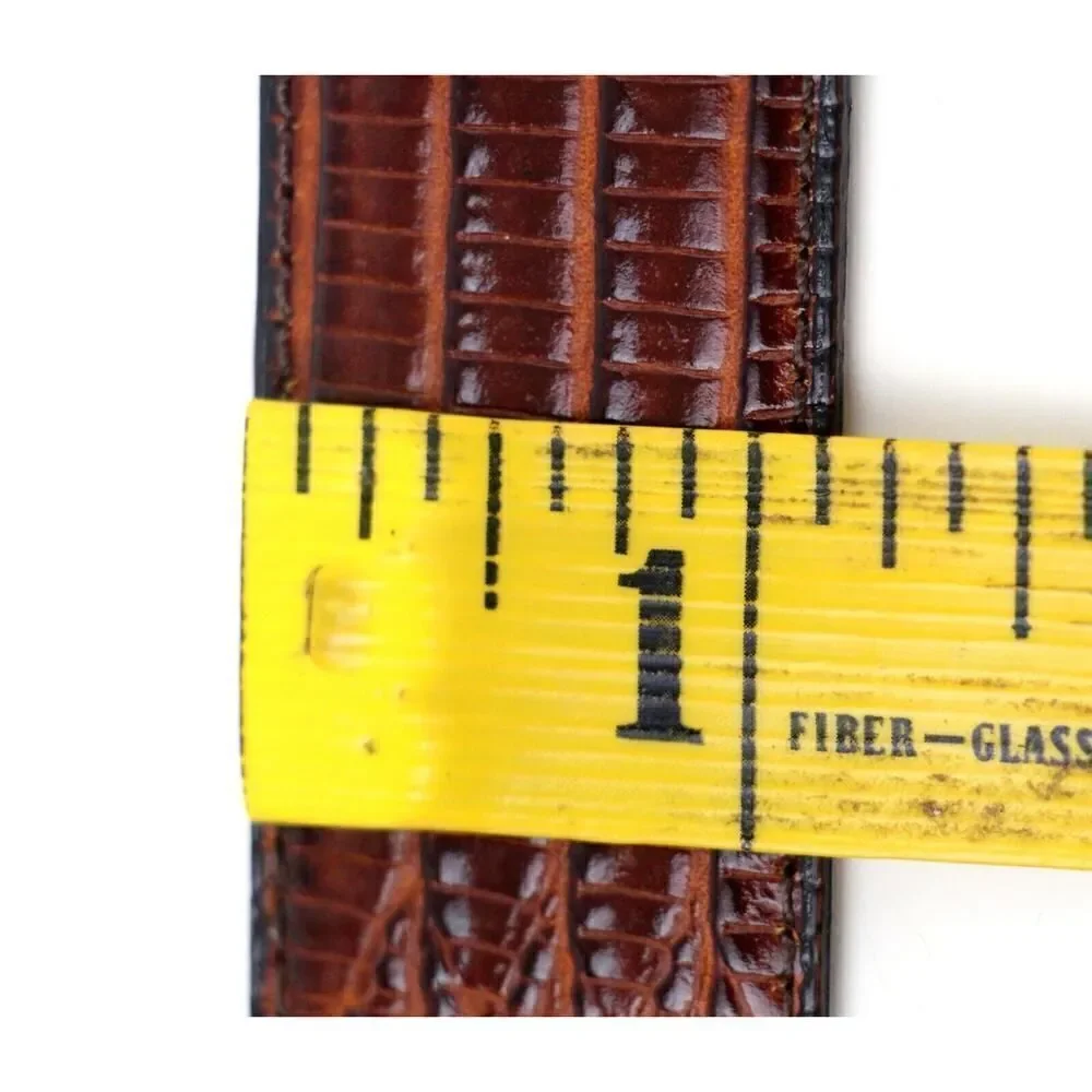 Club Room BROWN GENUINE LEATHER SNAKE 1 1/8